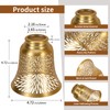 Ceiling Fan Replacement Globes, 4 Pack Chrysanthemum Pattern Fixture Replacement