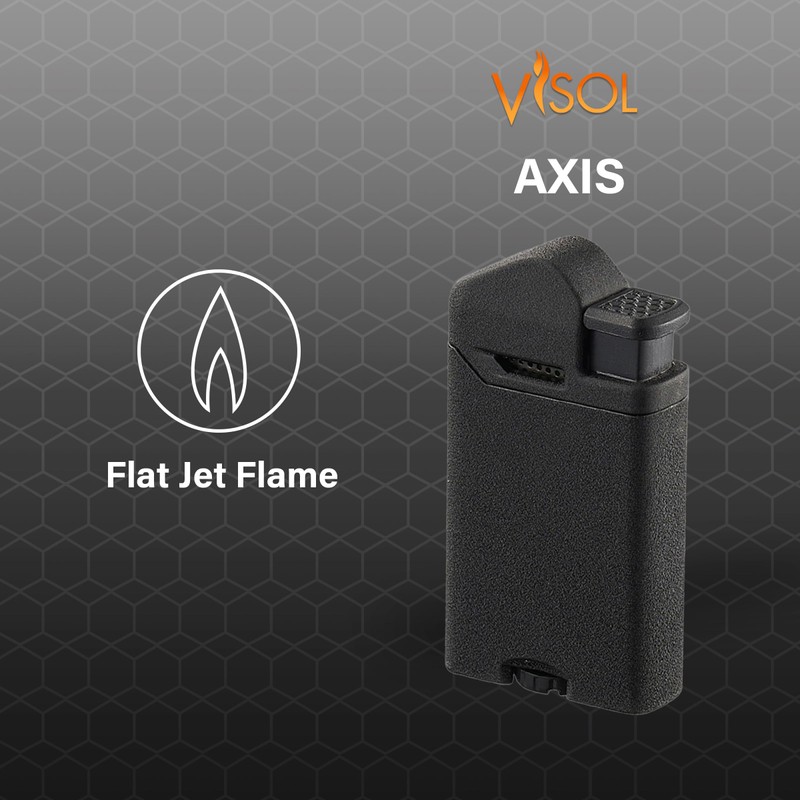 Visol Axis Torch Flat Flame Refillable Gas Butane Lighter, Fuel