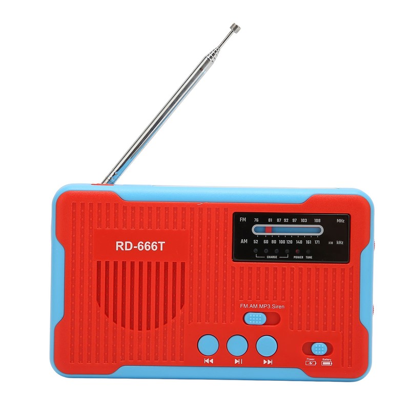 Emergency Radio Solar Powered Hand Crank AM FM Multifunction Portable