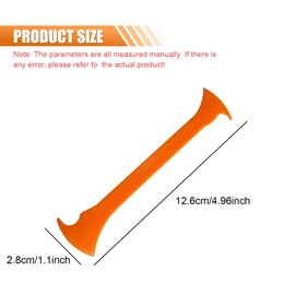 DUSCOKE 4PCS Car Vinyl Wrap Tool, Flexible Double Axe Corner Squeegee, Micro Scraper for Curves Slot Film Cutting, Auto Window Tinting Tool for Film Tucking, Sealing Application (Double Axe Orange)