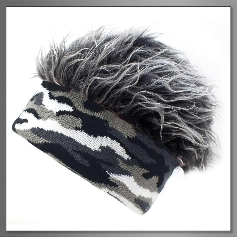 Buzz Selection CAP957 Hat, Knit Hat, Camouflage, Fur Design, Skiing,