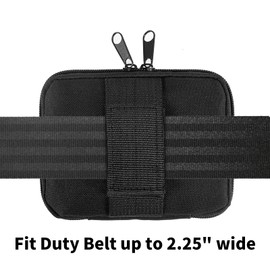 Duty Belt Gloves Pouch Latex Disposable Glove Holder Carrier Double Gloves Pockets Police Law Enforcement Officer Safety Fireman EMS EMT Paramedic First Responder Heavy Duty Oxford Bag