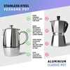 VeoHome Stovetop Espresso Coffee Maker - l Multi-Stove Stainless Steel