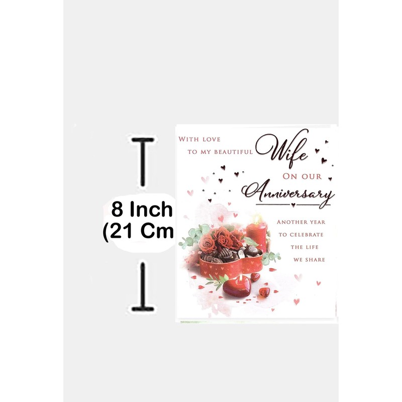 Wife Anniversary Card - Size 6" X 8"
