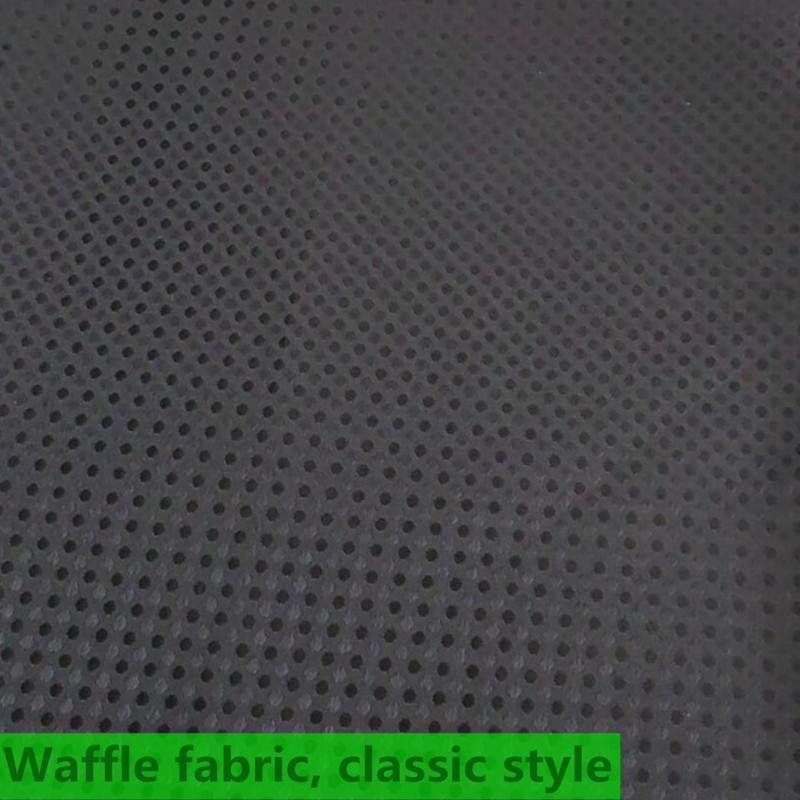 goodbath Ringless Shower Curtain, Waffle Shower Curtains for Bathroom,Mesh Top