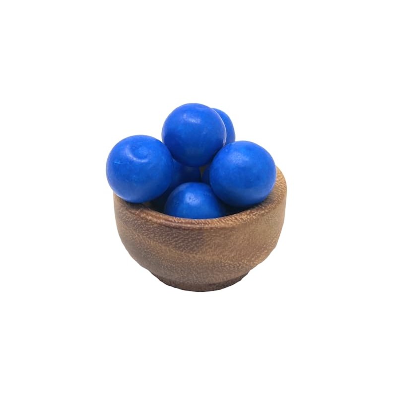 YANKEETRADERS Bright Blue Fruit Flavored Gumballs 1", 2 Pounds Bulk