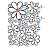 GamesMonkey Autoaufkleber Blumen G?nseblmchen Prilblumen Tuning - 27/54/108 Stck -