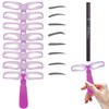 AYNKH Pack of 8 Eyebrow Stencils for Beginners, Reusable DIY
