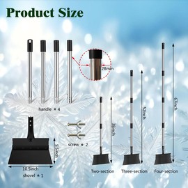 Flat Shovel, Snow Shovel, Ice Scraper for Walkway,67" Long Handle Garden Cleaning Shovel, Ice Removal for Road Outdoor, Ice Chopper for Driveway, Weed Remove Tool for Lawn Edging