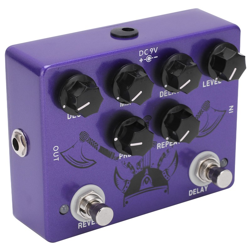 Guitar Effect Pedal Reverb Digital Delay 2 in 1 True