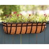 Panacea 88557 Flat Iron Series Planter Boxes, Black, 30" L,