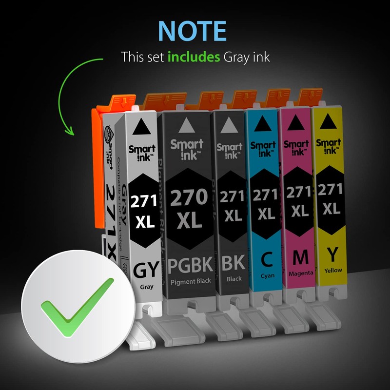 Smart Ink Compatible Ink Cartridges Replacement for Canon Pixma PGI-270XL