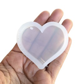 Heart Mold for Resin -Resin Mold - Shiny Silicone Mold for Keychain- Hear Keychain Mold - Heart Mold (Clear)