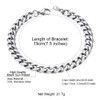 Cuban Link for Men Bracelet Silver Chain Bracelet