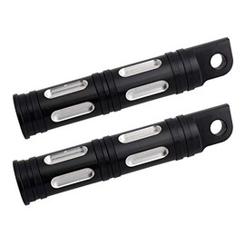 NTHREEAUTO Control Pegs, Edge Cut Passenger Shifter Footrest Compatible with Harley Sportster V Rod Softail Road King Street Heritage Electra Glide
