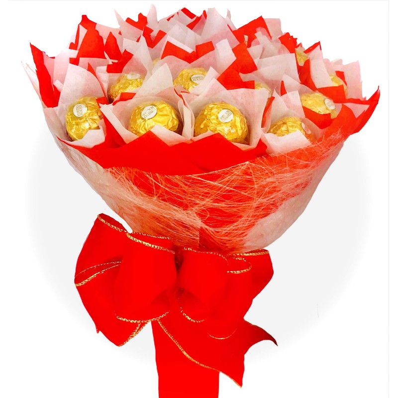 Gourmet Hazelnut Milk Chocolate, Large Candy Chocolate Gift Bouquet, 24