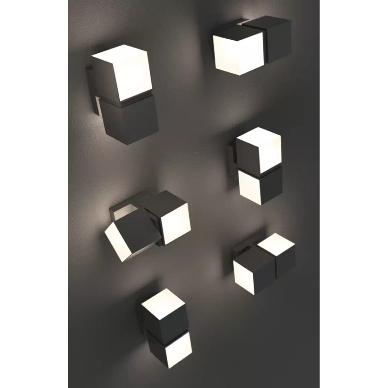 LUTEC-CUBA LED Outdoor Up & Down 350° Rotational Wall Sconce,