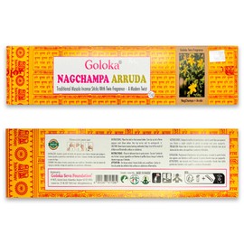LAMARE - Goloka Nag Champa Fusion Series Incense Sticks - Two Fragrances in Each Stick - A New Touch - Variety of Fragrances - Meticulous Craftsmanship - 15g x 12 Boxes = 180g (Arruda)