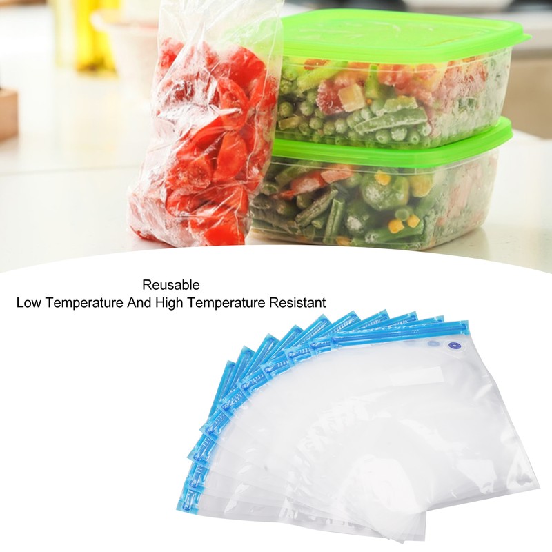 10Pcs Food Vacuum Bag Odorless Space Saving Vacuum Sealer Bag