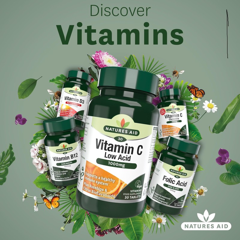 Natures Aid Vitamin C Low Acid with Rosehips and Citrus
