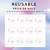 Short Press on Nails Coffin Fake Nails with Marble Designs