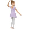 MdnMd Girls Toddler Ballet Leotard with Skirted Short Sleeve Dance