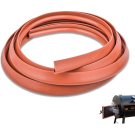 26ft Silicone P-Gasket Seal for Smoker Door Seal Barbecue Smoker Door Gasket, Thick 7/16" Wide 7/8" High Temp Material (26ft)