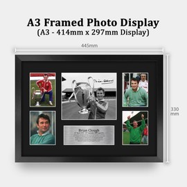 HWC Trading FR A3 Brian Clough Nottingham Forest Gifts Printed Signed Autograph Picture for Football Fans and Supporters - A3 Framed