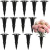 NODMIPNS 12 Pack Floral Ground Spikes, 5.5 Inch Artificial Flower
