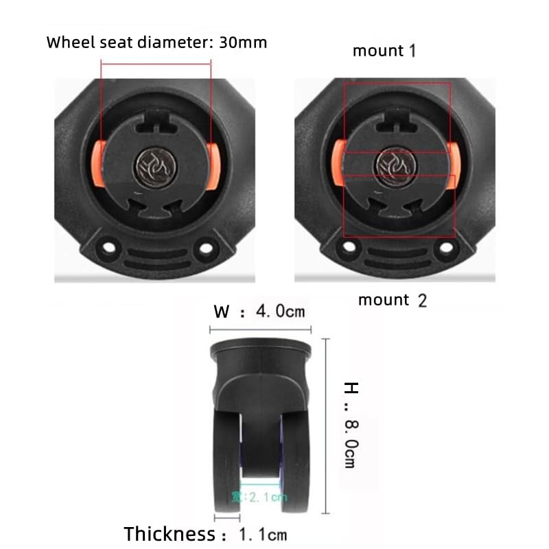 Inovey Universal luggage compartment wheel luggage compartment wheel set removable