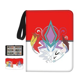 9 Pocket Trading Card Binder - with 50 Pages 3 Ring 9 Slot Card Sleeves, 900 Card Capacity, Zipper Closure, Waterproof PU Leather, Portable Card Holder for Baseball, Sports & TCG Cards.