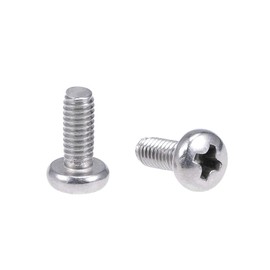 uxcell M4x10mm Machine Screws Pan Phillips Cross Head Screw 304 Stainless Steel Fasteners Bolts 20Pcs