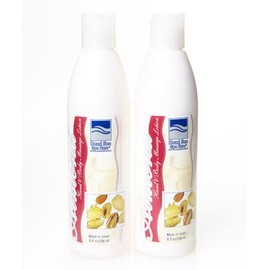 Dead Sea Spa Care Hand and Body Massage Lotion (2 Pack) 8 oz Each Bottle (Vanilla Scent)