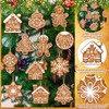 Quzzil 36 Pcs Christmas Gingerbread Ornaments for Tree Mini Snowflake