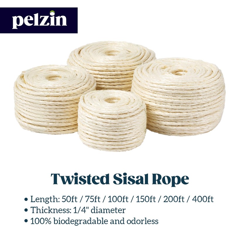 Natural Sisal Rope for Cat Scratcher and Scratching Post 1/4