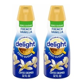 2 Botes Crema International Delight 946ml Cu French Vainilla Zero Azucar