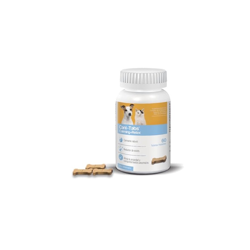 Cani-Tabs CalmingRelax, Suplemento Natural Relajante para Perros y Gatos, 60