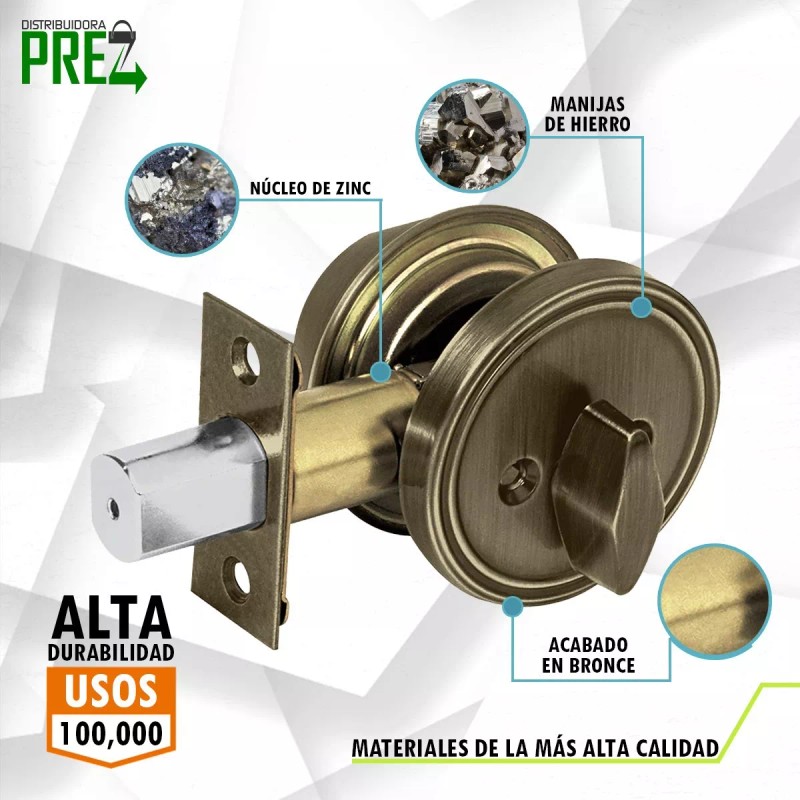 Prez Cerrojo Llave Mariposa Acero Inoxidable Cerradura Seguridad
