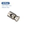sourcing map 8Pcs Metal Cord Locks, 6.5mm Single Hole Toggle