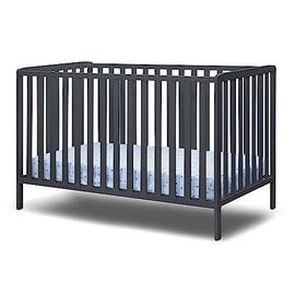 Sorelle Furniture Adrian Crib Modern 3-in-1 Convertible Crib, Made of Sustainable European Beech Wood, Non-Toxic Finish, Wooden Baby Bed, Toddler Bed and Child’s Daybed-Midnight