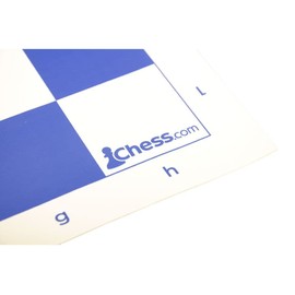The House of Staunton Chess.com Regulation Vinyl Tournament Chess Board - 2.25" Squares (Royal Blue & Buff)