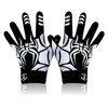 LynsaTac American Youth Football Gloves - White Spider Design, Elastic