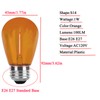 LRSUEYSKIN 15 Pack Orange LED Bulb S14 LED Relacement Bulbs
