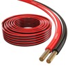 Lumonic Lautsprecherkabel | 50m Rot Schwarz | 2X 0,75mm² CCA