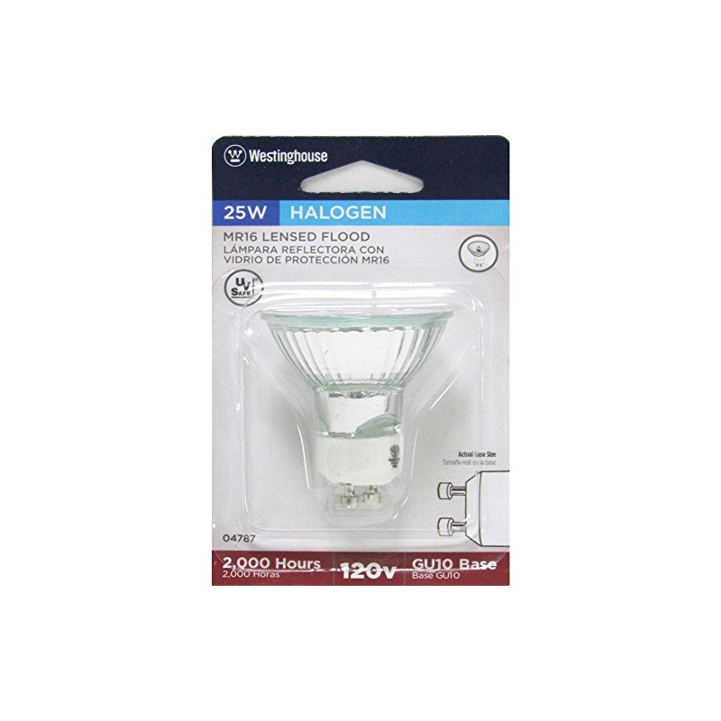 Westinghouse 0478700 25W Mr16 Halogen Flood Clear Lens Light Bulb