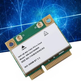 KooingTech WiFi 6E Wireless Card, Wireless Net Card, 5374M WIFI 6E 5G Triple Band Gigabit 6GHz Band PCB Wifi Card with Mini PCIE Port for Laptop