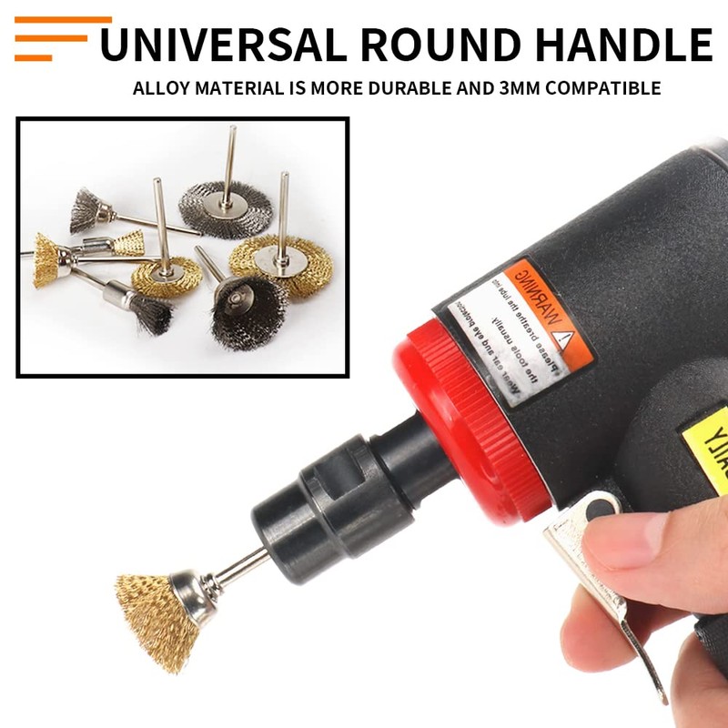 60 Pcs Brass Steel Wire polishing Brush Wire Brush Wheel
