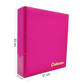 Collector Coin Album for Mix sizes coins from small till large coin - with pages and red dividers + index (Album for 300 coins, Pastel Pink)