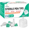 Pen Tips 31g x 5mm, Universal Fit, 100/bx, Comfortable