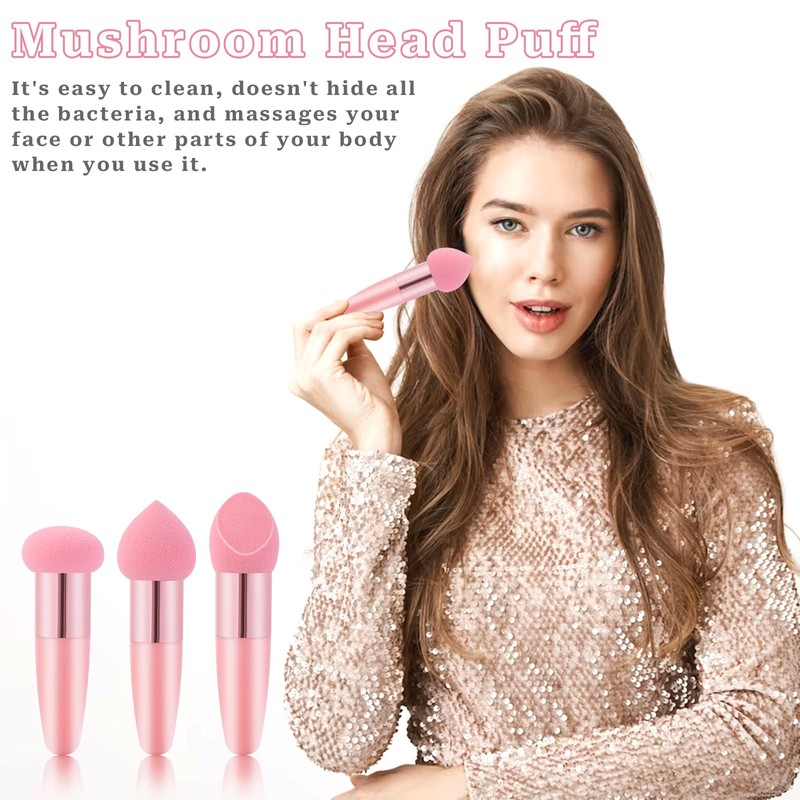 3Pcs Makeup Sponge Facial Foundation Sponge Professional Makeup Blending Sponge